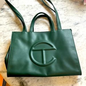 Authentic Forest Green Telfar Medium Shopping Bag